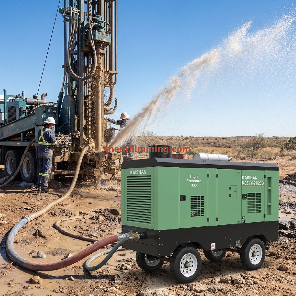 LGZJ/KSZJ High Pressure Mining Air Compressors for Water Well & Geothermal Drilling